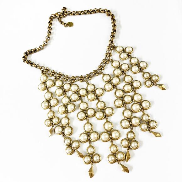 Stella & Dot Daliah Bib Statement Necklace - Picture 2 of 8